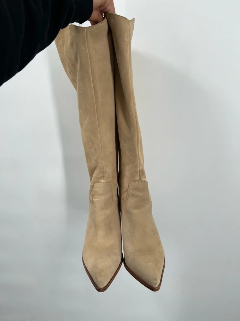 Vince Camuto Tan Suede Leather Oyennda Tall Knee High Boots 11 - Picture 4 of 11